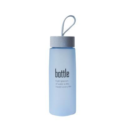 China BPA Free Sustainable Eco Friendly Wheat Straw Lid Frosted Biodegradable Water Bottles Plastic Custom Logo Bottle for sale