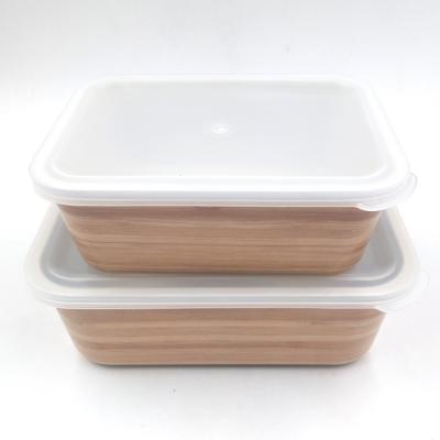 China Viable Logo Custom Plastic Box Containers , Bamboo Fiber Storage Food Container for sale