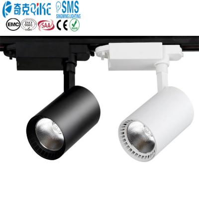 China Integrated High CRI LED Track Light Head 3000K/4000K/6500K 30W High Lumen COB LED Track Light for sale