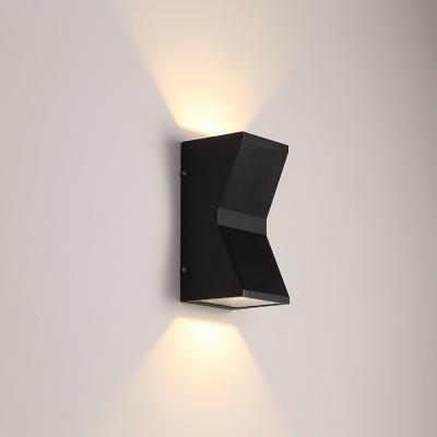 China High bright led outdoor wall light/up and down mounted led wall lamp Black shell external ip65 led wall light for sale