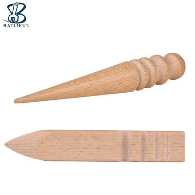 China Polished Leather Grinding Smooth Leather Burnishing Tool Working Leather Edge Wood Leather Burnisher Set for sale