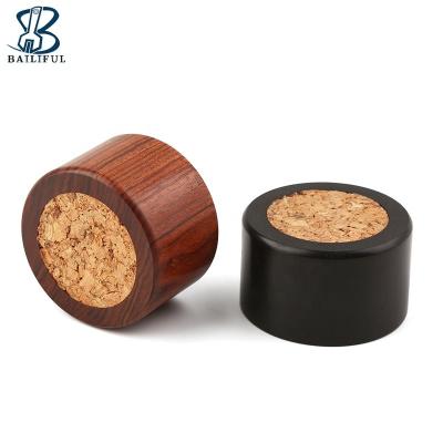 China Durable Sandalwood Pin Insert Holder Base Wooden Pin Cushion Round Shape for sale