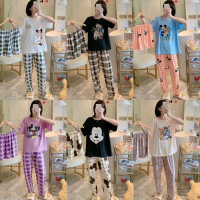 China Three-piece set of short and long spring shorts thin Korean style cute loungewear other pajamas women for sale