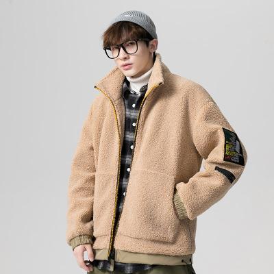 China EL2730 viable 2021 autumn and winter youth new trend loose upper men's thin fashion lambswool warm coat for sale