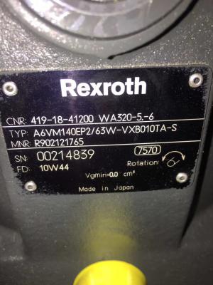 China Rexroth A6VM140EP2/63W-VXB010TA-S Hydraulic Piston Motor/Variable motor MNR: R902121765 for sale