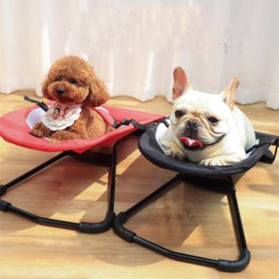 China Rocky Elevated Dog Bed For Pet Fun Dog Rocking Chair Rest Baby Rocker Breathable Comfortable Pet Rocking Chair for sale