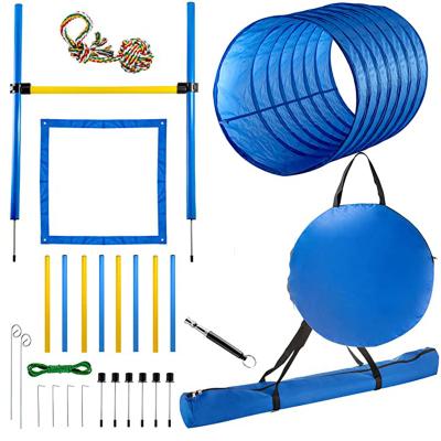 China Viable Dog Agility Course Equipment-Obstacle Agility Training Starter Kit for Doggie Pet Outdoor Games - Dog Tunnels for sale