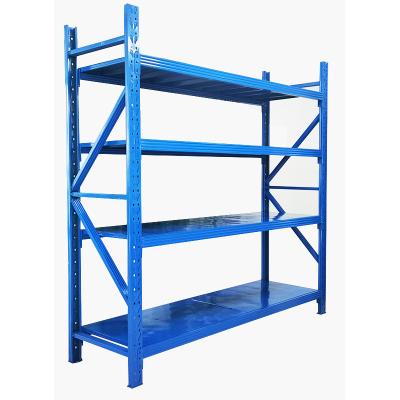 China Corrosion protection prateleiras 4 layers easy-install boltless metal tiered shelf rack warehouse shelving unit for sale