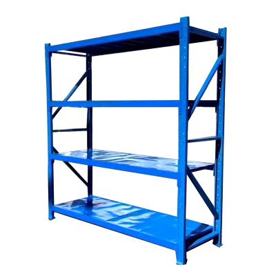 China Adjustable Steel Corrosion Protection Warehouse Shelving Rack Storage Stacking Racks Metal Light Duty Shelves For Warehouse for sale