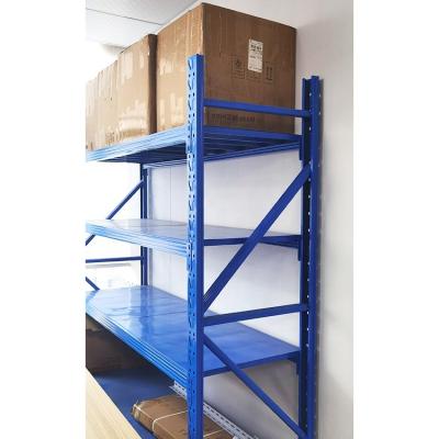 China Large Capacity Multi-level Corrosion Protection Rack Metal Warehouse Steel Light Duty Shelves for sale