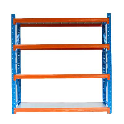 China Corrosion Protection 4-Shelf Storage Rack Metal Boltless Rivet Light Duty Shelving For Garage And Supermarket Shelves for sale