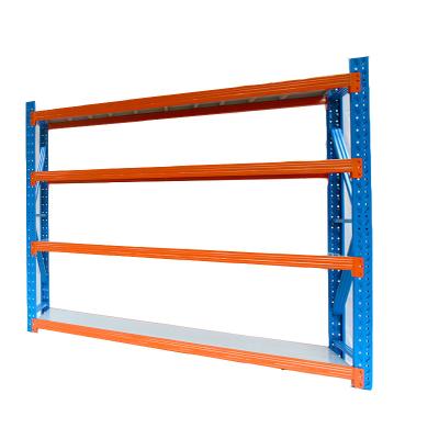 China Corrosion Protection Steel Customized Boltless Warehouse Medium Duty Rack Longspan Rack 4 Layers Shelving Metal / Rivet Rack for sale