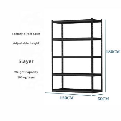 China Steel Corrosion Protection 5 Tier Muscle Racks Slotted Angle Light Duty Boltless Rack for sale