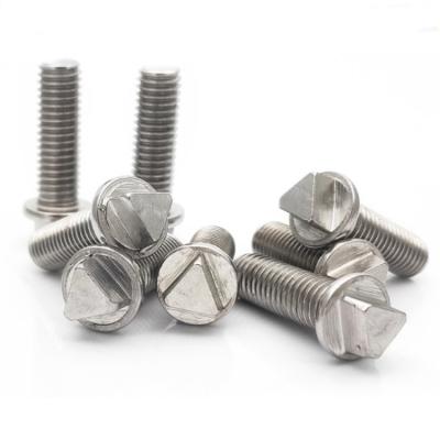 China Anti Theft Stainless Steel Triangle Head Bolts Stainless Steel Screw With Good Price M6-M10 Silver Plain for sale