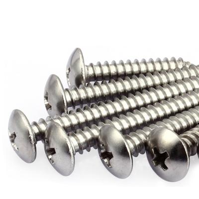 China Pan 304 Stainless Steel Cross Round Head Tapping Screw for sale