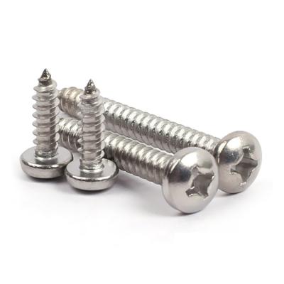 China Pan DIN 7981 SS Pan Head Cross Recessed Tapping Screws for sale