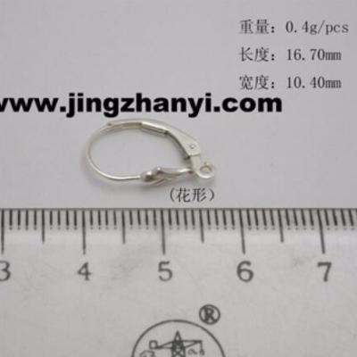 China Jingzhanyi jewelry factory design and manufacture of 925 sterling silver imported ear hook ear clip earring accessories accept jewelry accessories customization for sale