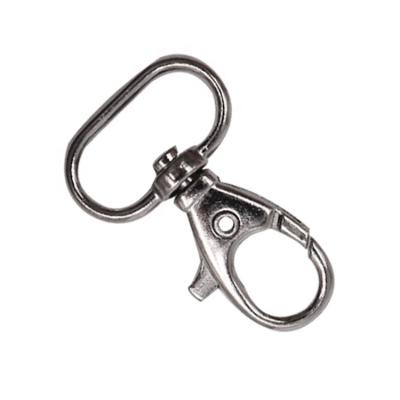 China Eco-Friendly Logo Purse Hardware Round Swivel Pre-Engraved Snap Dog Claw Hook for sale