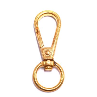 China Eco-Friendly Popular Gold Swivel Hook Light Gold Snap Mini Safety Keychain Hanging Triangular Luggage Bag for sale