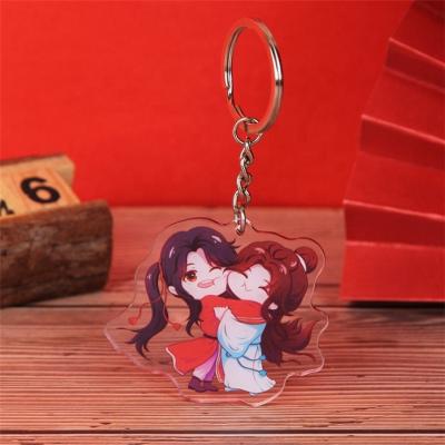 China Wholesale Transparent Acrylic Key Chain Manufacturer Plush Verified Cosplay Skies Material Officials Blessing Cartoon for sale