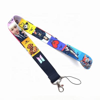 China Wholesale Kpop High Quality Reasonable Price Polyester Gold Supplier Lanyard for sale