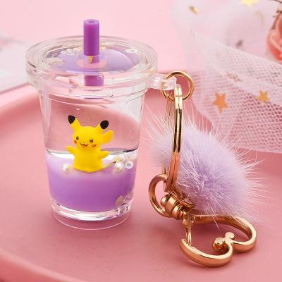 China wholesale clear acrylic boba diy plastic checked key chain maker hardware key chain for sale