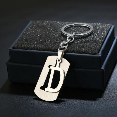 China Souvenir Gift Letter Key Chain Checked Manufacturer Stainless Steel Material Letter Keychains Alphabet Wholesale Key Chains for sale