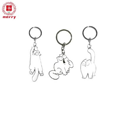 China Metal custom enamel craft simons cat zinc alloy soft material key chain in key chain manufacturer for sale