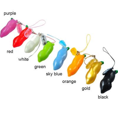 China Relieve Wholesale Material Toy Bean Pod Supply Effort Verified TPR Key Chain Bean Key Chain for sale