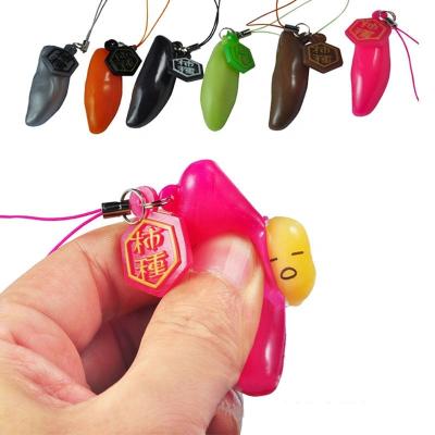 China Relieve Key Chain Supply TPR Bean Pod Toy Bean Pod Effort Verified Wholesale Material Key Chain Toy for sale