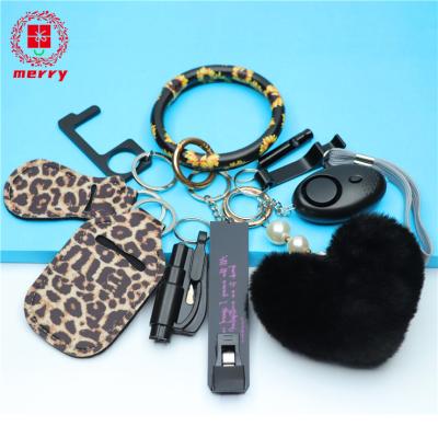 China Europe Checked Self Defense Manufacturer Wholesale Customizable Color Self Defense Key Chain Key Chain For Women for sale