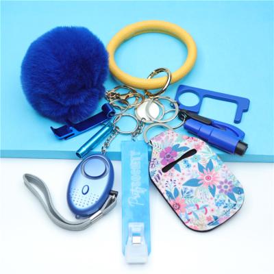 China Self Defense Manufacturer Wholesale Customizable Color Aluminum Self Defense Plastic Checked Key Chain for sale