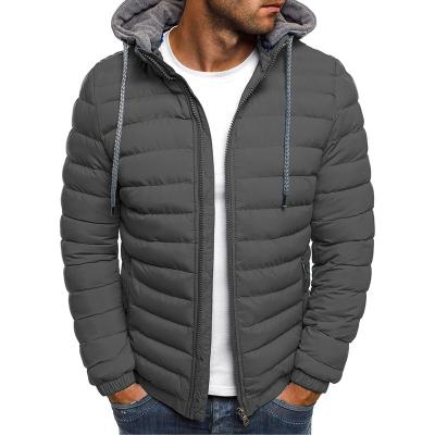 China 100% Polyester Waterproof Winter Padded Outdoor Hooded Jacket Latest Stripper Jacket Design For Men for sale