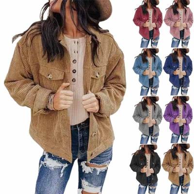 China 2021 new arrival winter QUICK DRY jacket for women fashion custom ladies denim coat corduroy jacket women for sale