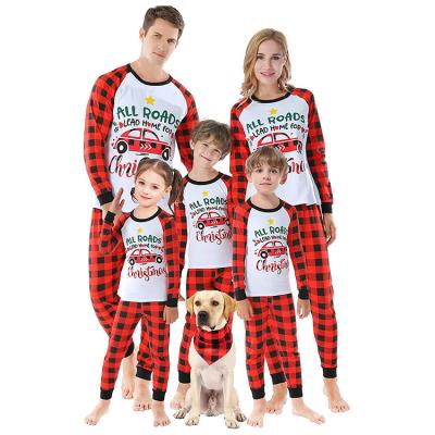 China 2021 Thermal Matching Christmas Family Pajamas Boys Boys Girls Pants Set Two-Piece Fear-Led Cartoon Sleepwear Pajamas Girls Sleep Home Life for sale