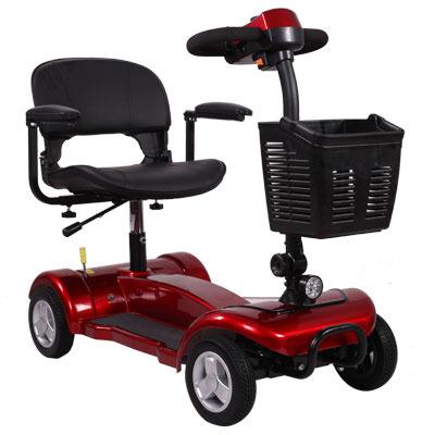 China 2020 New Original Electric Scooter Classic Black Color 4 Wheels Elderly Scooter 4 Wheels 20 Degree for sale