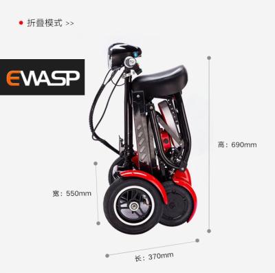 China 2020 New Original Electric Scooter Classic Black Color 4 Wheels Elderly Scooter 4 Wheels 20 Degree for sale