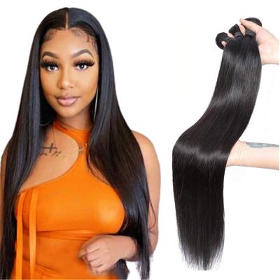 China Silky Straight Wave Wholesale Seller Cheap 3 Bundles Hair With Frontal Closure Brazilian Virgin Hair Transparent Lace Closure for sale