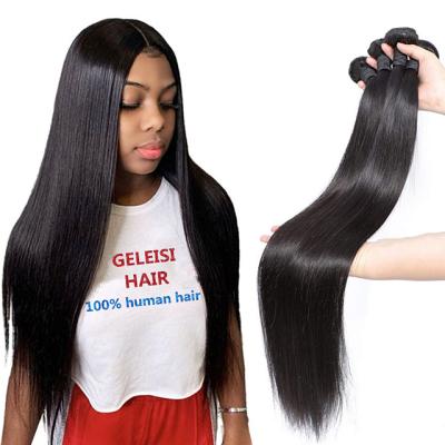 China Brazilian Silky Straight Wave Virgin Hair Extension Bundles Factory Seller,Wholesale 100% Human Remy Hair Straight Weave With Closure for sale