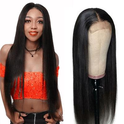 China Free shipping brazilian 4x4 hd closure human hair lace front wig silky straight wave 13x4 frontal wigs with raw cuticle aligned virgin hair for sale