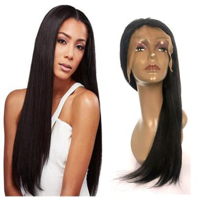 China None Tangling Peruvian Full Hair Wigs Silky Straight Hand Made Full Lace Wigs For Beautiful Women for sale