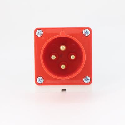 China Commercial Waterproof Type 524 32A 380V Outdoor Socket 4 Pin Level IP44 Level IP44 Industrial Socket 3P+E for sale