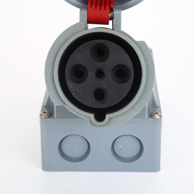 China Commercial Waterproof Type 1442 125A 380V Socket 4 Pin Level IP67 Level IP67 Industrial Socket 3P+E for sale