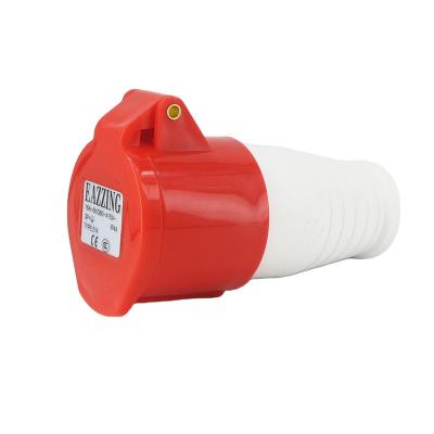 China NEW Commercial Industrial Waterproof Type 224 32A 380V Socket 4 Pin Connector IP44 Level IP44 Level Industrial Plug 3P+E for sale