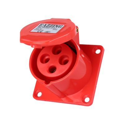 China Commercial Waterproof Type 314 16A 380V Socket 4 Pin Level IP44 Level IP44 Industrial Socket 3P+E for sale