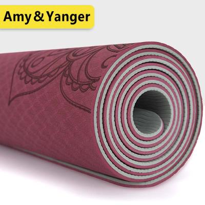 China Tape BSCI Factory Tape Yoga Mat 6mm Kids Eco Friendly With Carry Strap Double Layer for sale