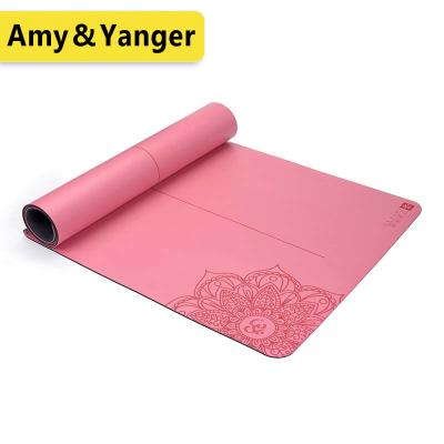 China Luxury eco-friendly natual anti sliding PU yoga rubber mat customize copy YM-1868-5P for sale