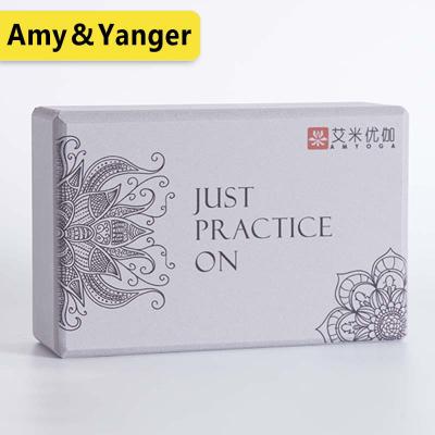 China Custom printed EVA foam yoga block foam yoga brick eco recycled non toxic YB-369-E1 for sale