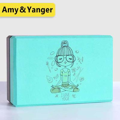 China High Density Amazon Yoga Block Durable Custom EVA Foam Yoga Brick Eco Printed Eco Recycled for sale