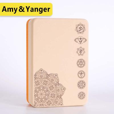 China High Density Yoga Block Durable EVA Foam Yoga Brick Custom Printed Eco Recycled for sale